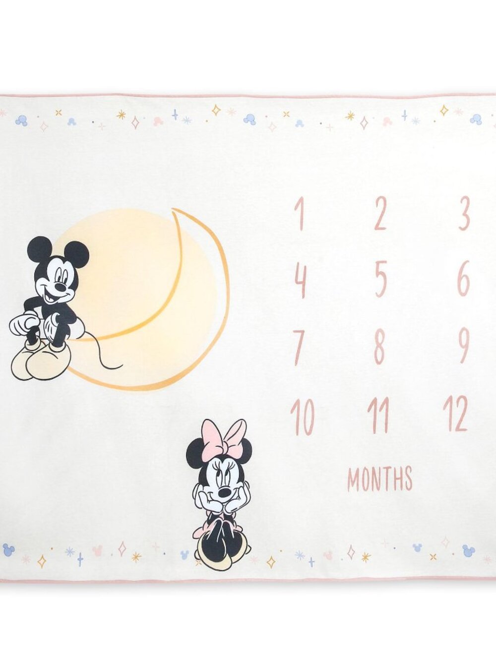 NWT Disney Store Mickey and Minnie Baby Milestone Blanket Set
